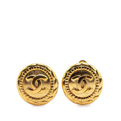 シャネル ココマーク ラウンド イヤリング ゴールド メッキ レディース CHANEL 【中古】