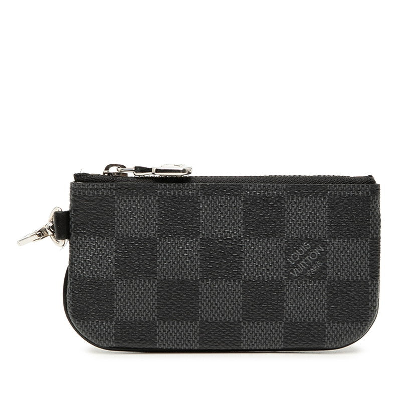 ルイ ヴィトン ダミエ トリオ メッセンジャー 付属品 小銭入れ コインケース ブラック PVC メンズ LOUIS VUITTON 【中古】