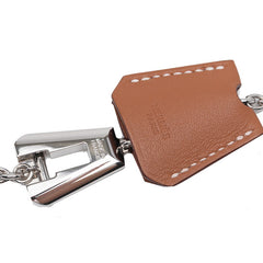 エルメス クロシェットネックレス ネックレス シルバー ブラウン メタル ヴォースイフト レディース HERMES 【中古】