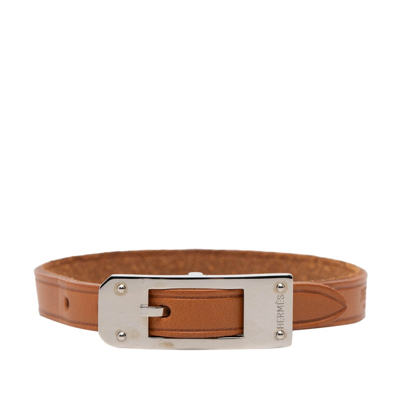 エルメス ケリー アルディオン ブレスレット ブラウン レザー レディース HERMES 【中古】