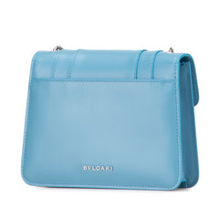 ブルガリ セルペンティ チェーン ショルダーバッグ ブルー レザー レディース BVLGARI 【中古】