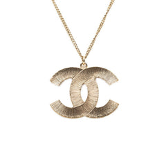シャネル ココマーク マトラッセ ネックレス B17V ゴールド ホワイト メッキ レディース CHANEL 中古