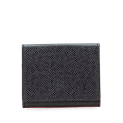 ルイ ヴィトン タイガ  アンヴェロップ カルト ドゥ ヴィジット  カードケース 名刺入れ M64595 ノワール ブラック レザー メンズ LOUIS VUITTON 【中古】