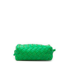 ボッテガヴェネタ イントレチャート ショルダーバッグ グリーン レザー レディース BOTTEGAVENETA 【中古】
