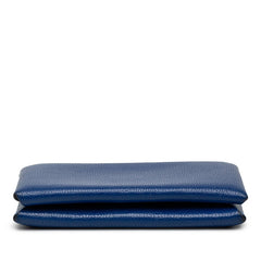 エルメス カルヴィ カードケース 名刺入れ ブルー シェーブル レディース HERMES 【中古】