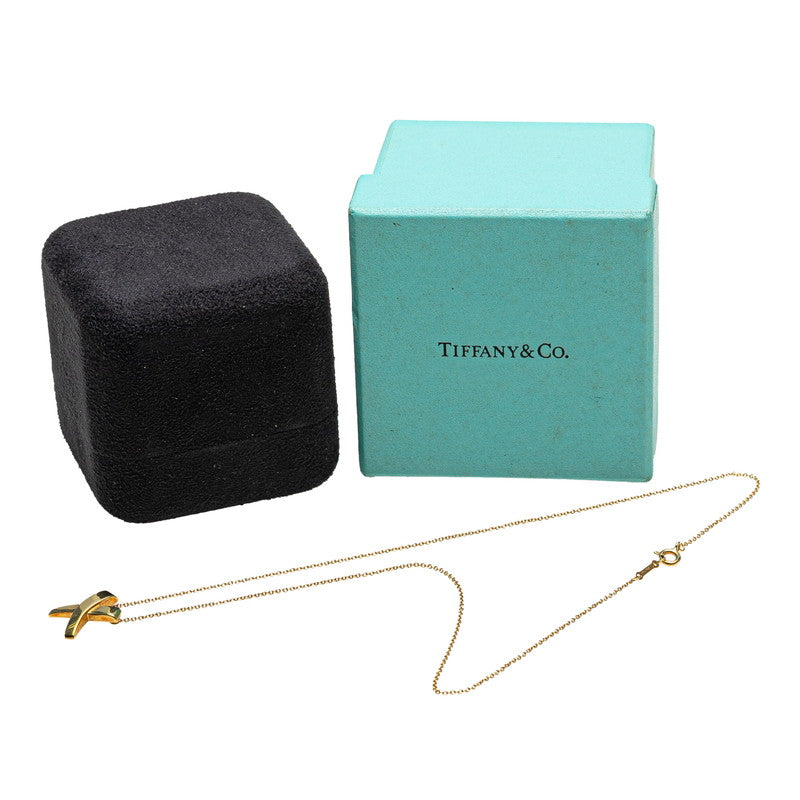 ティファニー パロマ ピカソ グラフィティ X ペンダント キス ネックレス K18YG イエローゴールド レディース TIFFANY&Co. 【中古】