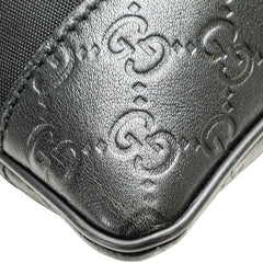 グッチ グッチシマ ショルダーバッグ 161822 ブラック レザー ナイロン レディース GUCCI 【中古】
