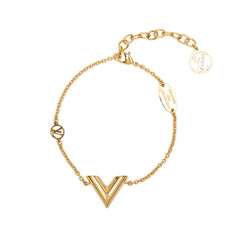 ルイ ヴィトン エッセンシャル V ブレスレット M00858 ゴールド メッキ レディース LOUIS VUITTON 【中古】