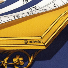 エルメス カレ90 DIES ET HORE 占星術 スカーフ ネイビー マルチカラー シルク レディース HERMES 【中古】