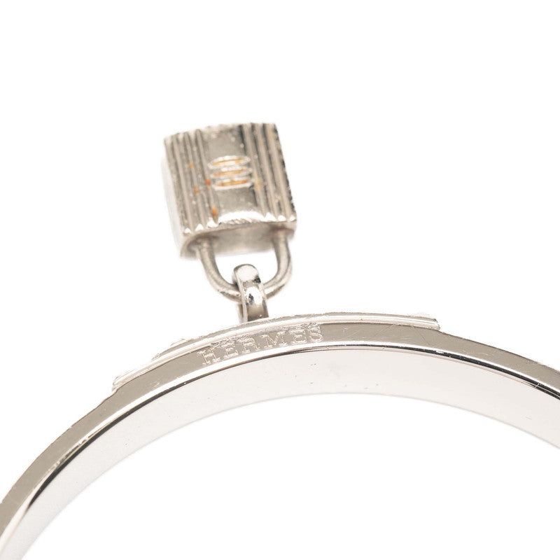 エルメス ケリー カデナ モチーフ バングル シルバー レッド メタル レザー レディース HERMES 【中古】