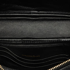 サンローラン YSLロゴ ルー ミニバッグ 斜め掛け チェーン ショルダーバッグ 618057 ブラック レザー レディース SAINT LAURENT 中古