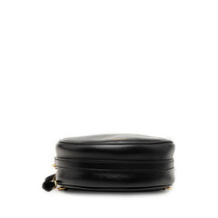バーバリー ラウンド 斜め掛け ショルダーバッグ ブラック レザー レディース BURBERRY 【中古】