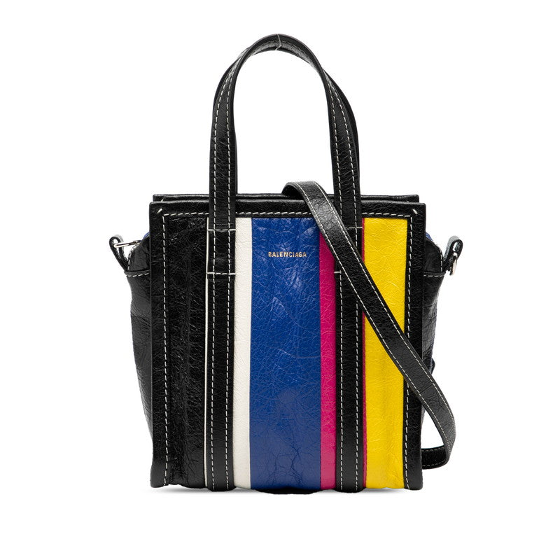 バレンシアガ バザール ショッパー XXS ハンドバッグ ショルダーバッグ 2WAY 513988 マルチカラー レザー レディース BALENCIAGA 【中古】