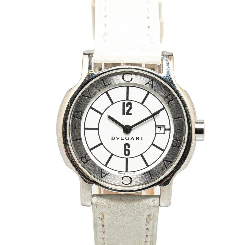 ブルガリ ソロテンポ 腕時計 ST29S クオーツ ホワイト文字盤 ステンレススチール レディース BVLGARI 【中古】