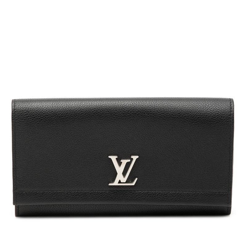 ルイ ヴィトン ポルトフォイユ ロックミー2 長財布 M62329 ブラック レザー レディース LOUIS VUITTON 【中古】