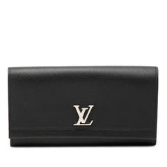 ルイ ヴィトン ポルトフォイユ ロックミー2 長財布 M62329 ブラック レザー レディース LOUIS VUITTON 【中古】
