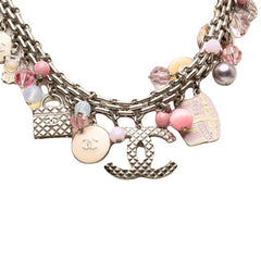 シャネル ココマーク トラベルチャーム ネックレス 07C シルバー マルチカラー メタル レディース CHANEL 【中古】
