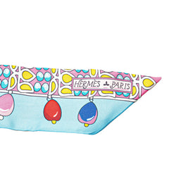 エルメス ツイリー Parures Des MAHARAJA マハラジャの装身具 スカーフ ブルー マルチカラー シルク レディース HERMES 【中古】