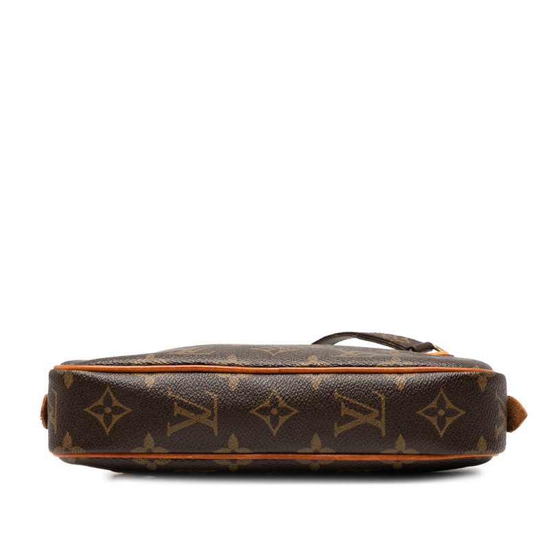 ルイ ヴィトン モノグラム ポシェット マルリーバンドリエール ショルダーバッグ M51828 ブラウン PVC レザー レディース LOUIS VUITTON 【中古】