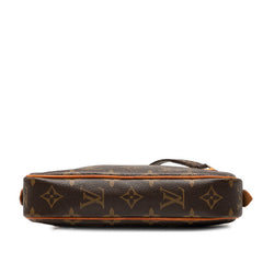 ルイ ヴィトン モノグラム ポシェット マルリーバンドリエール ショルダーバッグ M51828 ブラウン PVC レザー レディース LOUIS VUITTON 【中古】