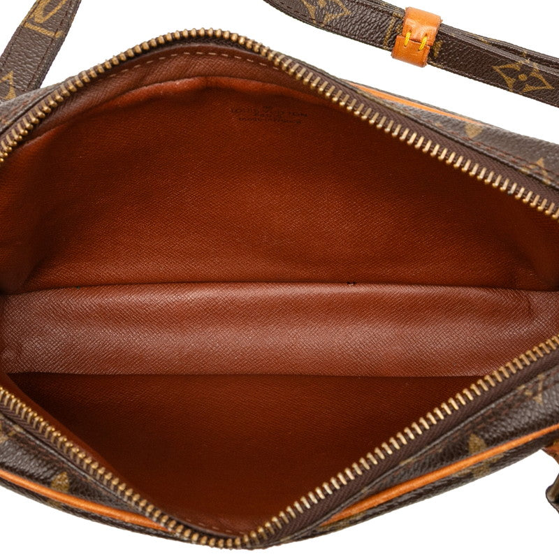 ルイ ヴィトン モノグラム ポシェット マルリーバンドリエール ショルダーバッグ M51828 ブラウン PVC レザー レディース LOUIS VUITTON 【中古】