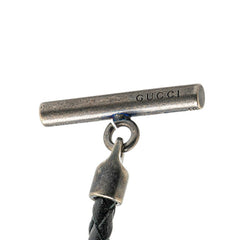 グッチ ホースビット チョーカー #18 ブラック レザー SV925 シルバー レディース GUCCI 【中古】