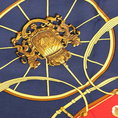 エルメス カレ90 SPRINGS スプリングス スカーフ ベージュ ネイビー マルチカラー シルク レディース HERMES 【中古】