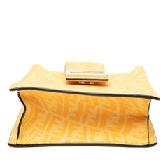 フェンディ FFヴァーティゴ 斜め掛け ショルダーバッグ フォンショルダー 7AR988 イエロー PVC レザー レディース FENDI 中古