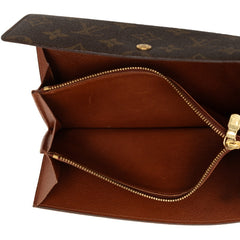 ルイ ヴィトン モノグラム ポシェット ポルト モネ クレディ 長財布 M61723 ブラウン PVC レディース LOUIS VUITTON 【中古】