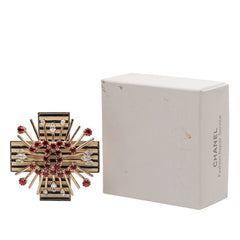 シャネル ココマーク クロス 十字架 モチーフ ブローチ ゴールド マルチカラー メッキ ビジュー レディース CHANEL 【中古】