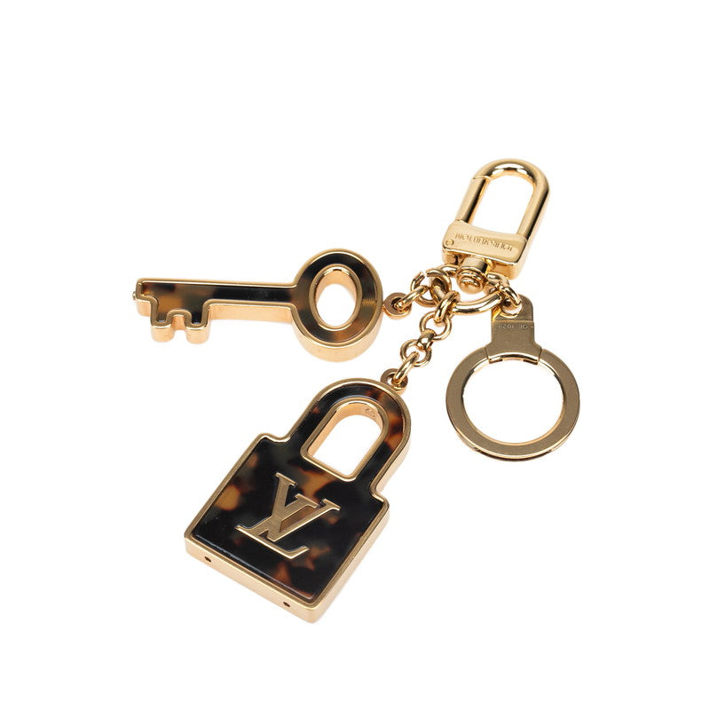 ルイ ヴィトン ポルトクレ コンフィダンス キーリング キーホルダー M65088 ブラウン ゴールド メッキ レディース LOUIS VUITTON 【中古】