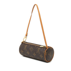 ルイ ヴィトン モノグラム パピヨン付属品 ミニハンドバッグ ポーチ ブラウン PVC レザー レディース LOUIS VUITTON 【中古】