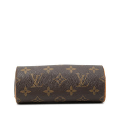 ルイ ヴィトン モノグラム パピヨン付属品 ミニハンドバッグ ポーチ ブラウン PVC レザー レディース LOUIS VUITTON 【中古】