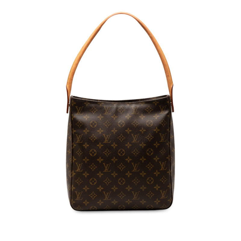 ルイ ヴィトン モノグラム ルーピングGM ワンショルダーバッグ ハンドバッグ M51145 ブラウン PVC レザー レディース LOUIS VUITTON 【中古】