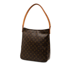ルイ ヴィトン モノグラム ルーピングGM ワンショルダーバッグ ハンドバッグ M51145 ブラウン PVC レザー レディース LOUIS VUITTON 【中古】