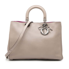 ディオール ディオリッシモ ショルダーバッグ トートバッグ 2WAY ベージュ パープル レザー レディース Dior 【中古】