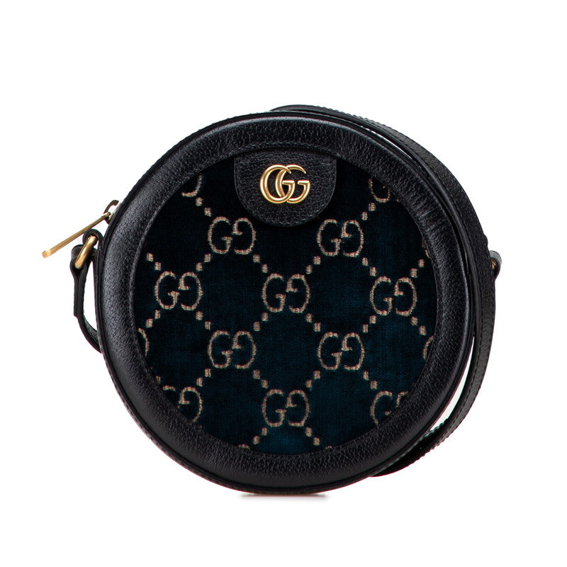 グッチ GGベルベット ショルダーバッグ 574978 ブラック ベルベット レザー レディース GUCCI 【中古】