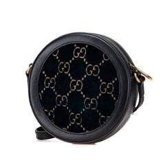 グッチ GGベルベット ショルダーバッグ 574978 ブラック ベルベット レザー レディース GUCCI 【中古】