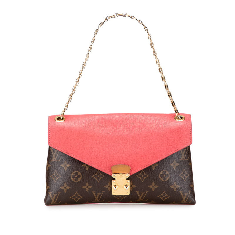 ルイ ヴィトン モノグラム パラス チェーン ショルダーバッグ M50070 ローズリッチ ブラウン PVC レザー レディース LOUIS VUITTON 【中古】
