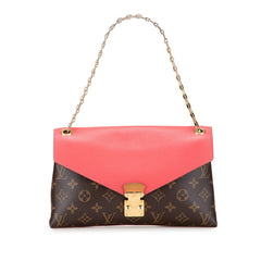 ルイ ヴィトン モノグラム パラス チェーン ショルダーバッグ M50070 ローズリッチ ブラウン PVC レザー レディース LOUIS VUITTON 【中古】