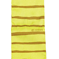 エルメス ツイリー 地中海 スカーフ イエロー ブラウン シルク レディース HERMES 【中古】