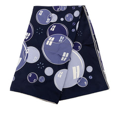 エルメス カレ90 bal de bulles シャボン玉 スカーフ 大判 ネイビー系 シルク レディース HERMES 【中古】