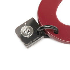 エルメス イスム ピアス ブラウン パープル バッファローホーン レディース HERMES 【中古】