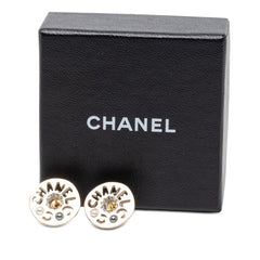 シャネル ロゴ ピアス A19C ゴールド メッキ フェイクパール ラインストーン レディース CHANEL 【中古】