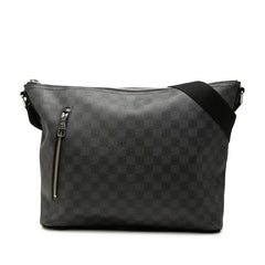 ルイ ヴィトン ダミエ グラフィット ミックMM 斜め掛け ショルダーバッグ N41106 ブラック PVC レザー メンズ LOUIS VUITTON 中古