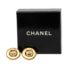 シャネル ココマーク ラウンド サークル イヤリング ゴールド メッキ レディース CHANEL 【中古】