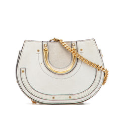 クロエ Pixie ピクシー ハンドバッグ チェーンショルダーバッグ 2WAY グレー レザー スウェード レディース Chloe 【中古】