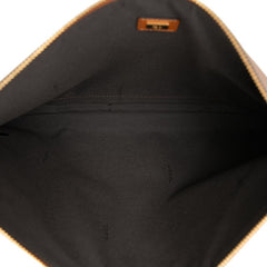 フェンディ ロゴ - クラッチバッグ 8N0178 ブラウン レザー レディース FENDI 【中古】