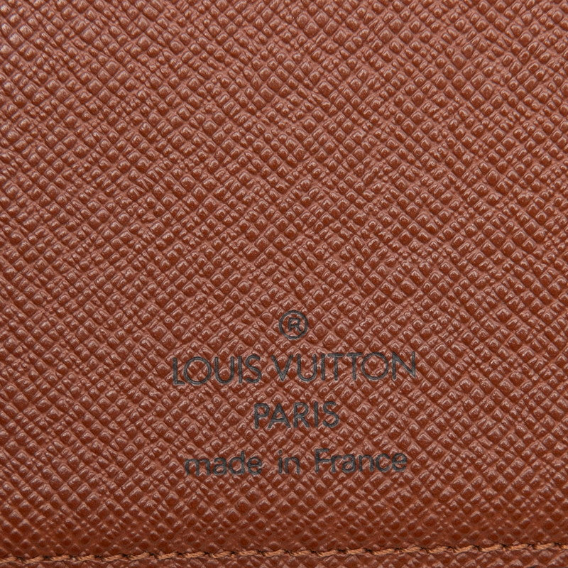 ルイ ヴィトン モノグラム ヴィエノワ 二つ折り財布 M61663 ブラウン PVC レザー レディース LOUIS VUITTON 【中古】