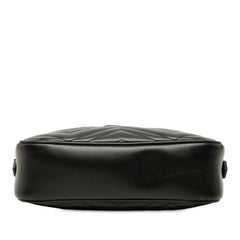 グッチ GGマーモント 斜め掛け チェーン ショルダーバッグ 447682 ブラック レザー レディース GUCCI 中古